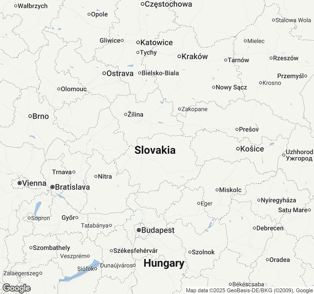 Map of Slovakia